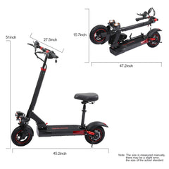 1200W Foldable Electric Scooter for Adults – 48V Dual Suspension Off-Road E-Scooter, 11-Inch Tires