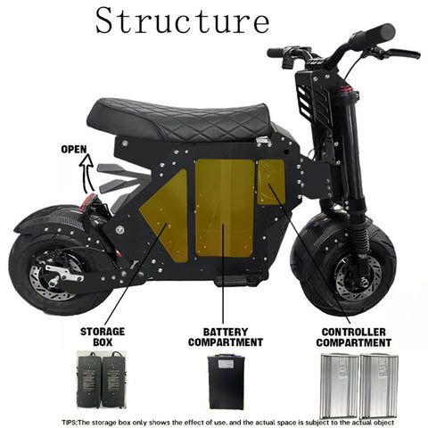 10000W Off-Road Electric Scooter – Dual 5000W Motors, 72V 50Ah, 14" Tires 10000W Off-Road Electric Scooter – Dual 5000W Motors, 72V 50Ah, 14" Tires