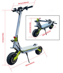60V 6000W Dual Motor Electric Scooter – 11-Inch Off-Road 30Ah Battery
