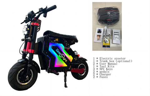 10000W Off-Road Electric Scooter – Dual 5000W Motors, 72V 50Ah, 14" Tires 10000W Off-Road Electric Scooter – Dual 5000W Motors, 72V 50Ah, 14" Tires