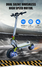 Geofought M9 6000W Dual Motor Off-Road E-Scooter – 60V 30Ah Battery