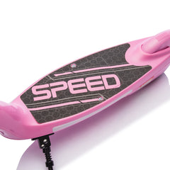 Electric Scooter with LED Lights – Rear Brake, Kickstand, Up to 6.8 MPH