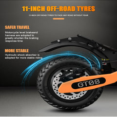 2800W Dual Motor Electric Scooter 60V 27Ah – 11 Inch Foldable