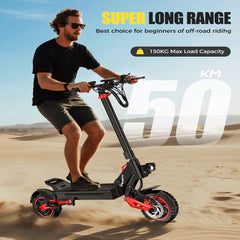 48V 1600W Off Road Electric Scooter – High Power 18Ah Battery