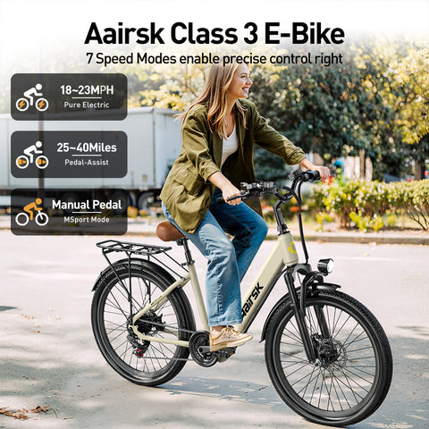 400W 36V Step-Through Electric Bike – 13Ah City Mountain Ebike for Women 400W 36V Step-Through Electric Bike – 13Ah City Mountain Ebike for Women