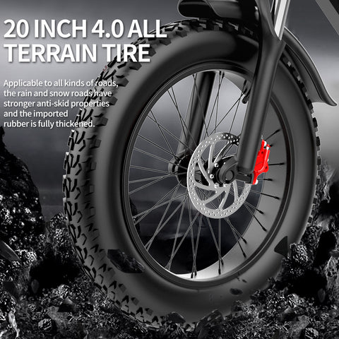 1000W 48V Fat Tire Electric Bike – 20 Inch Off-Road Mountain Ebike 1000W 48V Fat Tire Electric Bike – 20 Inch Off-Road Mountain Ebike