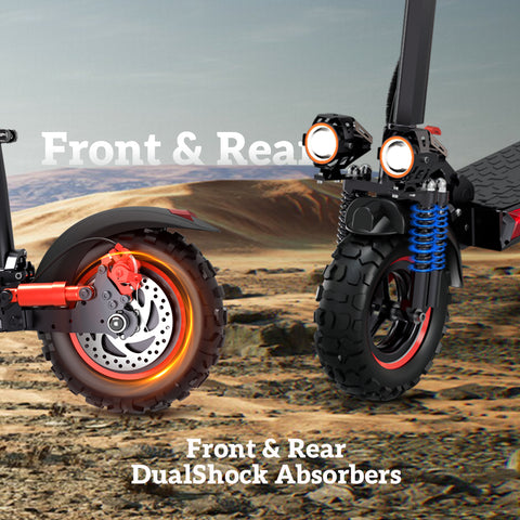 11 Inch Off-Road Electric Scooter for Adults – Foldable IPX5 E-Scooter with Seat 11 Inch Off-Road Electric Scooter for Adults – Foldable IPX5 E-Scooter with Seat