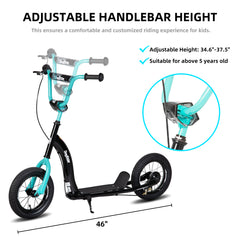Kids Scooter 12 Inch – Hi-Tensile Steel Frame with Rear Brake