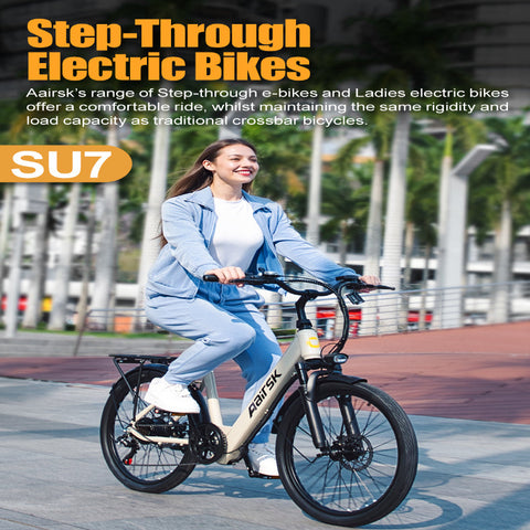 400W 36V Step-Through Electric Bike – 13Ah City Mountain Ebike for Women 400W 36V Step-Through Electric Bike – 13Ah City Mountain Ebike for Women