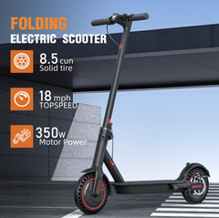 350W Foldable Electric Scooter for Adults – 36V 10.4Ah, 8.5" Tires, 20MPH Max