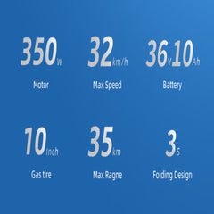 350W Foldable Electric Kick Scooter – 36V Adult Pro E-Scooter Long Range