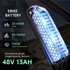 48V 13Ah Li-Ion Battery Pack – Rechargeable for 1000W E-Bike