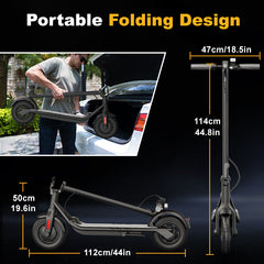 350W Foldable Electric Scooter – 10 Inch Adjustable Height for Adults