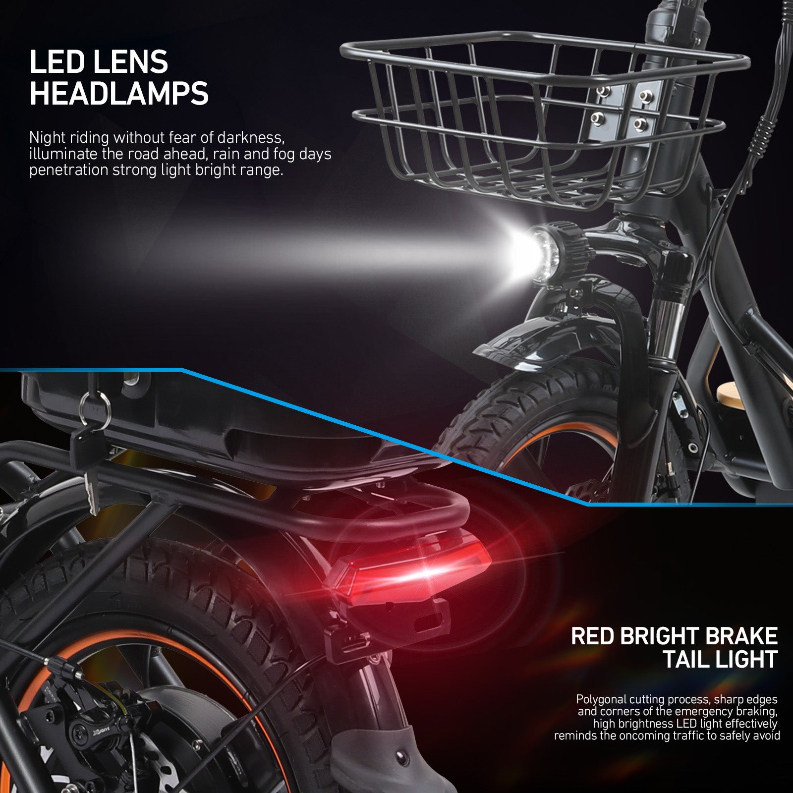 750W Electric Scooter with Seat – 14 Inch Tires Heavy Load Adult E-Scooter