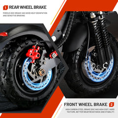 1200W Foldable Electric Scooter – 48V Dual Suspension Off-Road 55km/h