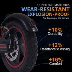 350W Foldable Electric Scooter for Adults – 8.5" Tires, 50km/h Max