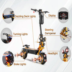 60V Dual Motor Electric Scooter – 11 Inch Foldable High Power E-Scooter