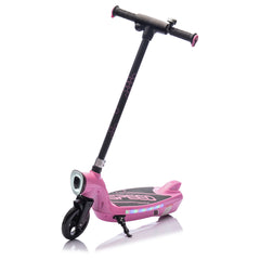 Electric Scooter with LED Lights – Rear Brake, Kickstand, Up to 6.8 MPH