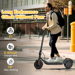 350W Foldable Electric Scooter – 10 Inch Adjustable Height for Adults