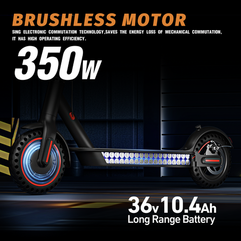 350W Foldable Electric Scooter for Adults – 36V 10.4Ah, 8.5" Tires, 20MPH Max