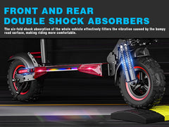 1200W Foldable Electric Scooter – 48V Dual Suspension Off-Road 55km/h
