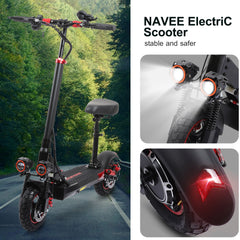 1200W Foldable Electric Scooter for Adults – 48V Dual Suspension Off-Road E-Scooter, 11-Inch Tires
