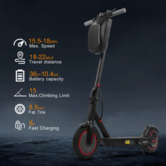 350W Foldable Electric Scooter – 8.5 Inch Long Range Smart Adult E-Scooter