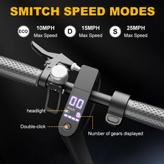 350W Foldable Electric Scooter – 10 Inch Adjustable Height for Adults