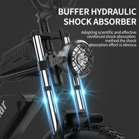 1000W 48V Fat Tire Electric Bike – 20 Inch Off-Road Mountain Ebike