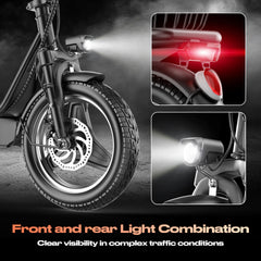 48V Foldable Electric Bike for Adults – 15Ah Battery, City E-Bike