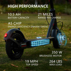 E Scooter Electric City Scooters 36v 10.5ah Battery Dual Motor 350w Foot Kick Scooter
