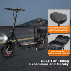 750W Electric Scooter with Seat – 14 Inch Tires Heavy Load Adult E-Scooter