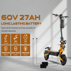 60V Dual Motor Electric Scooter – 11 Inch Foldable High Power E-Scooter